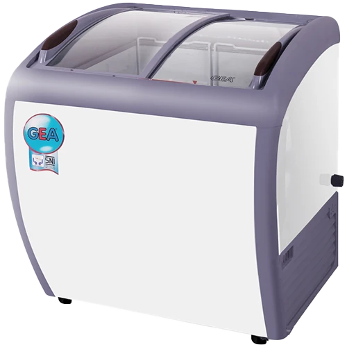 Foto Freezer Kaca / Curve Glass Freezer GEA SD-160-BY - 160 Liter